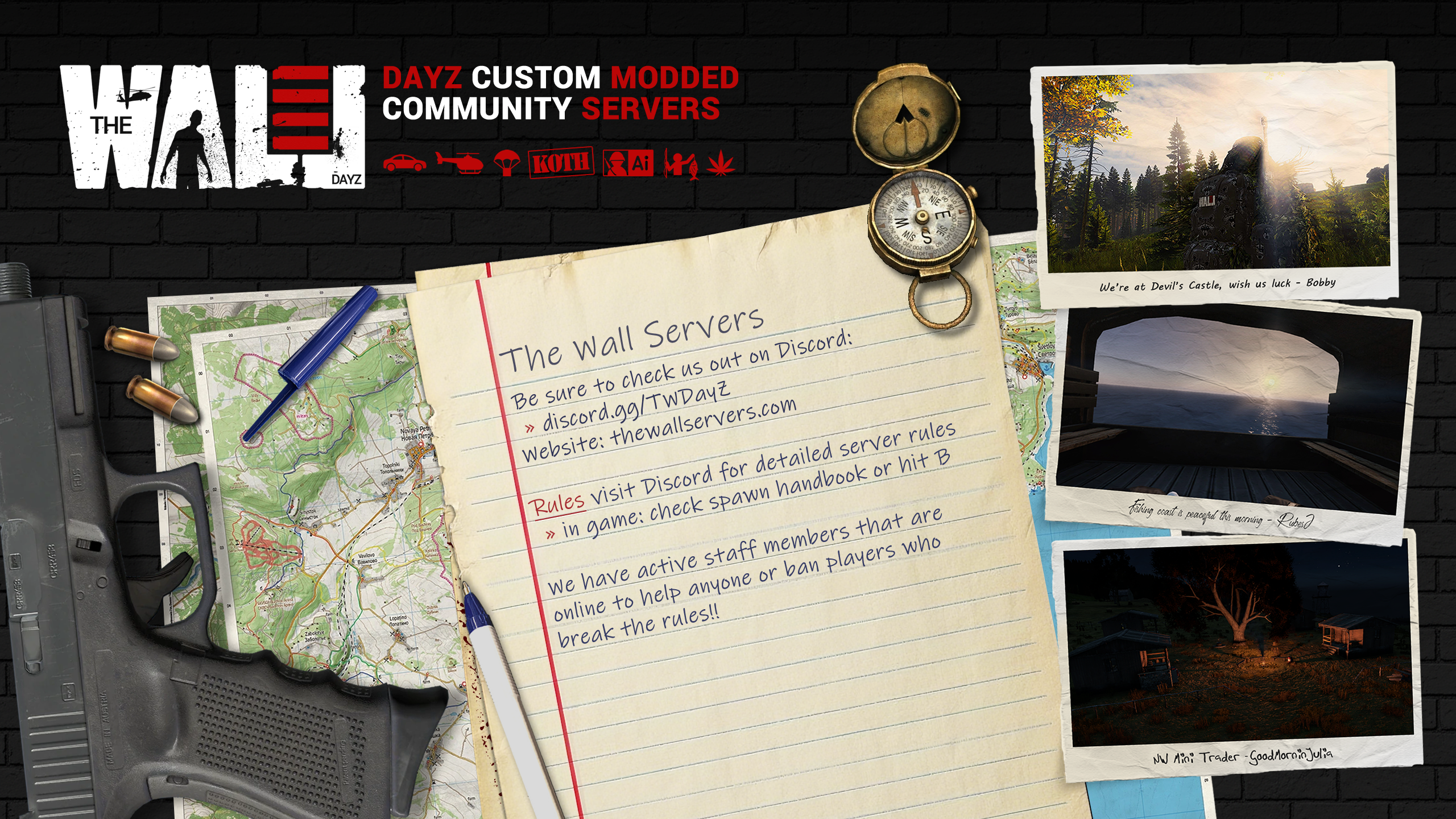 The Wall Servers DayZ loading screen artwork - panel 2