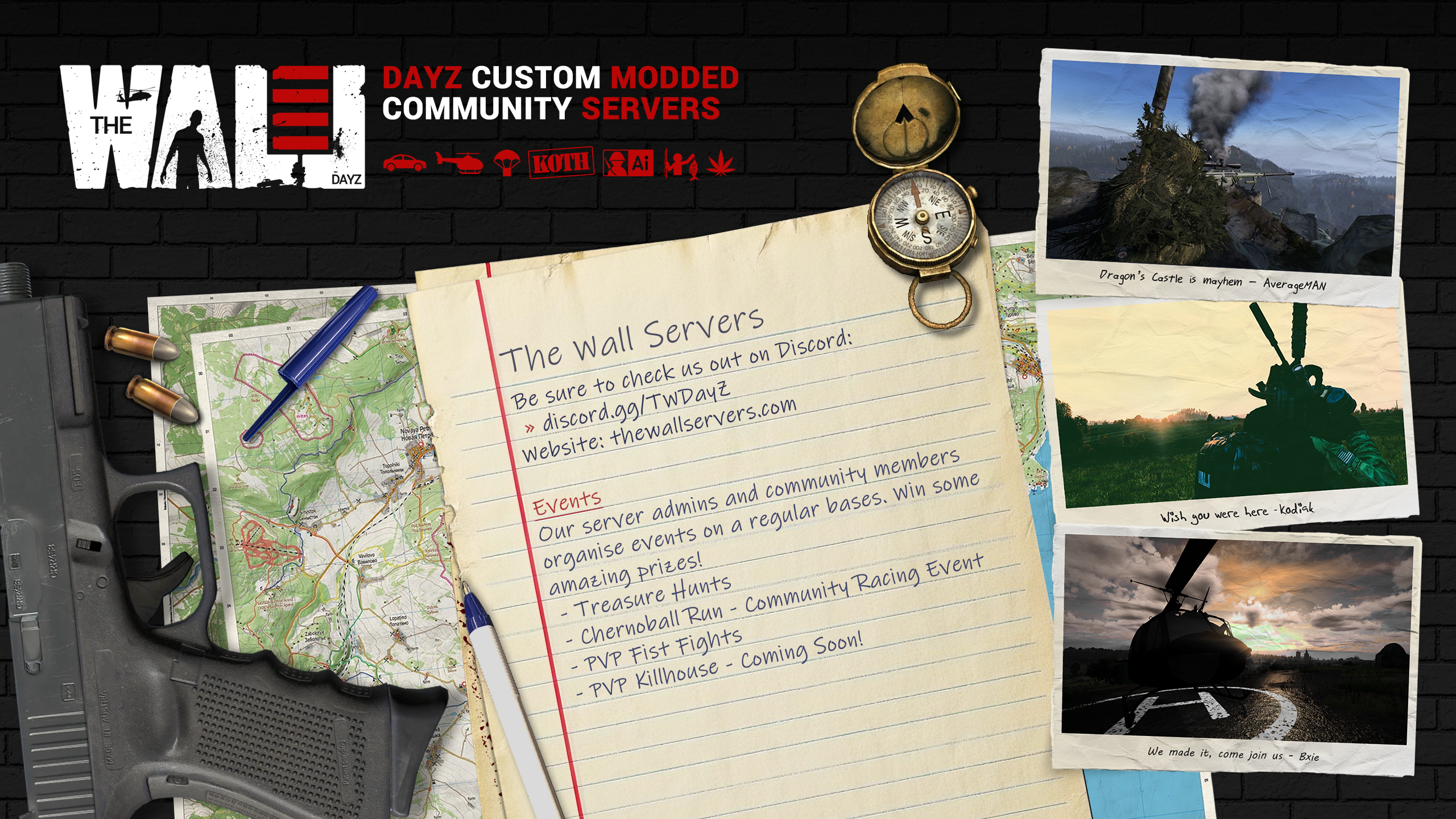 The Wall Servers DayZ loading screen artwork - panel 1